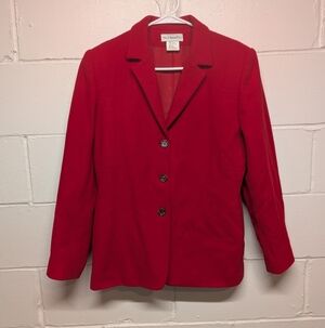 Vintage Harve Benard Sport Classic Wool Red Blazer Women's Size 6